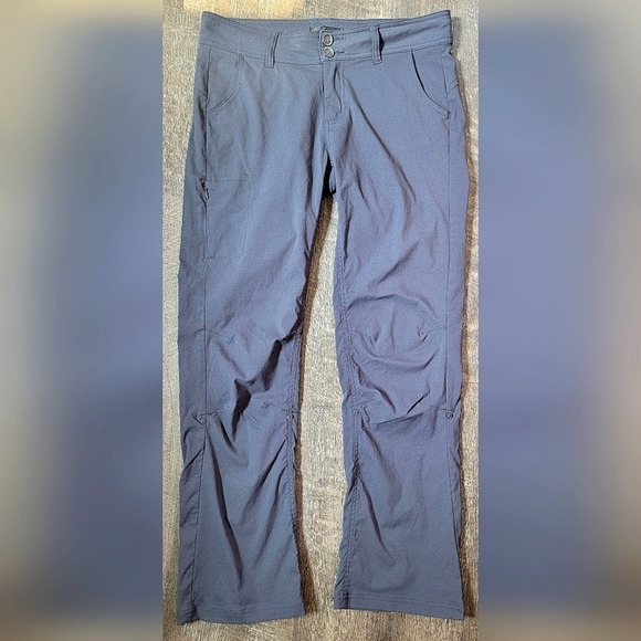 Prana Pants - Prana Hallie Pants Women's 6 Short Slate Grey Low Rise Bootcut Outdoors Strechy